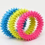 Dog Chew Toy TPR Spiky Circle Ring Dog Bite-Training Chew Molar Toy Cleaning Tooth Pet Supply