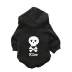 Pet Clothes Dog Costume Halloween Fleece Black Skull Pet Hooded T-shirt - Image 2