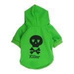 Pet Clothes Dog Costume Halloween Fleece Black Skull Pet Hooded T-shirt - Image 4