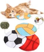 Catnip Toys For Indoor Cats Adult And Kitten Interactive Cat Flying Disc Toy Cat Plush Rubbing Toys With Cat Nips And Mylar Crinkle Sound Cat Chew Toy And Kitten Teething Toy - Image 2