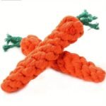 Pet Chew Toy With Carrot Cotton Rope For Small Dogs - Durable Knot Toy, Interactive Game For Dog And Cat Teeth Cleaning - Image 4