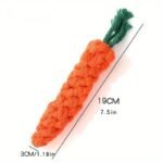 Pet Chew Toy With Carrot Cotton Rope For Small Dogs - Durable Knot Toy, Interactive Game For Dog And Cat Teeth Cleaning - Image 2