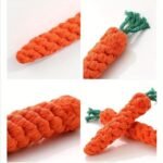 Pet Chew Toy With Carrot Cotton Rope For Small Dogs - Durable Knot Toy, Interactive Game For Dog And Cat Teeth Cleaning - Image 7