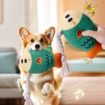 Plush Chew Toys For Inside Dog Plush Squeaky Toys Puffhead Fish Chew Toys Sound Interactive Teeth Toy Wear-Resistant Dog Toys - Image 6