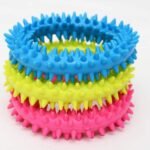 Dog Chew Toy TPR Spiky Circle Ring Dog Bite-Training Chew Molar Toy Cleaning Tooth Pet Supply - Image 2