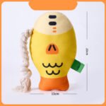 Plush Chew Toys For Inside Dog Plush Squeaky Toys Puffhead Fish Chew Toys Sound Interactive Teeth Toy Wear-Resistant Dog Toys - Image 8
