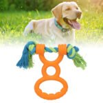 Dog Rubber Ring Rope Toy Safe Portable Dog Chew Teething Toy For Training Teeth Cleaning Gum Massage - Image 4