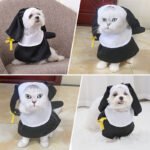 Pet Halloween Pet Costume Cat Dog Clothes Nun Dress Up Holiday Atmosphere - Image 3